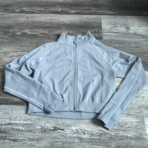 Alphalete amplify light grey zip up jacket